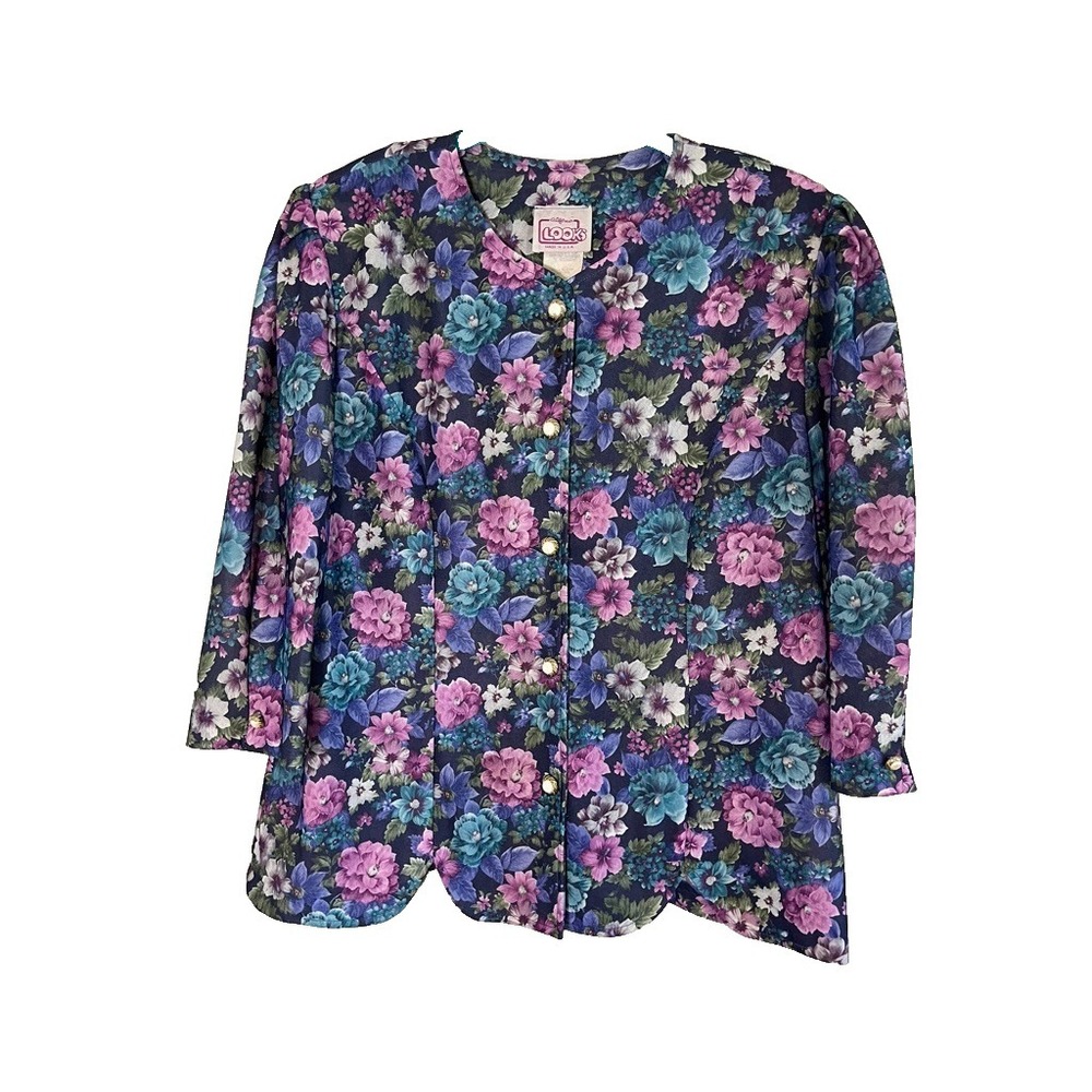 Vintage Floral Top 16WP Cottage Boho Indie Prairie Regency